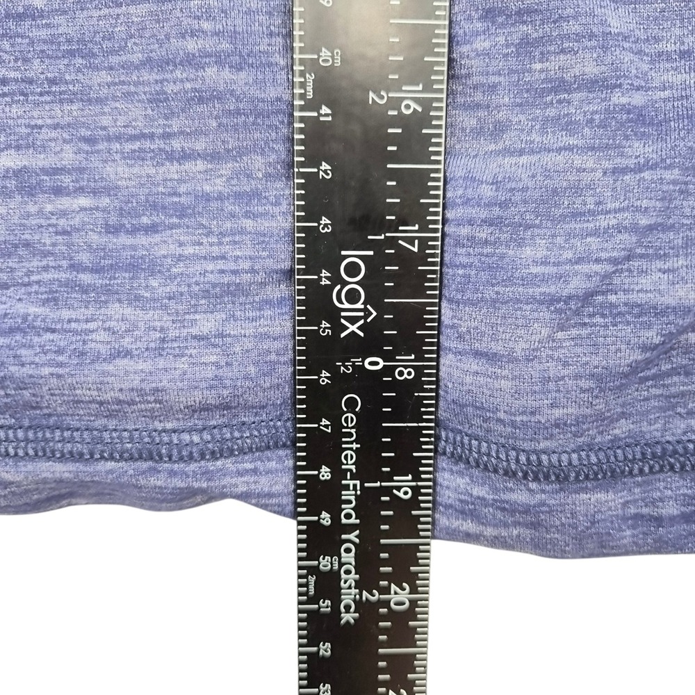 Lululemon 2-in-1 Tank Top Built-in Sports Bra Blue Heather Mesh Back Size 4 - Picture 7 of 7